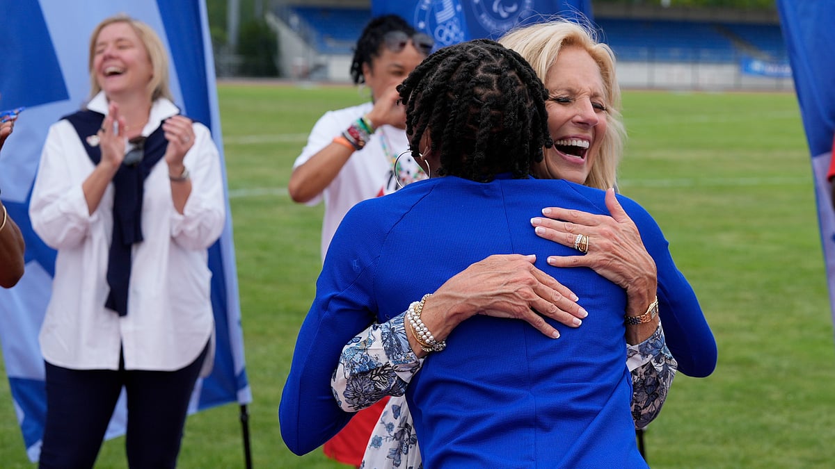 Jill Biden At Paris Olympics 2024 AP Photo