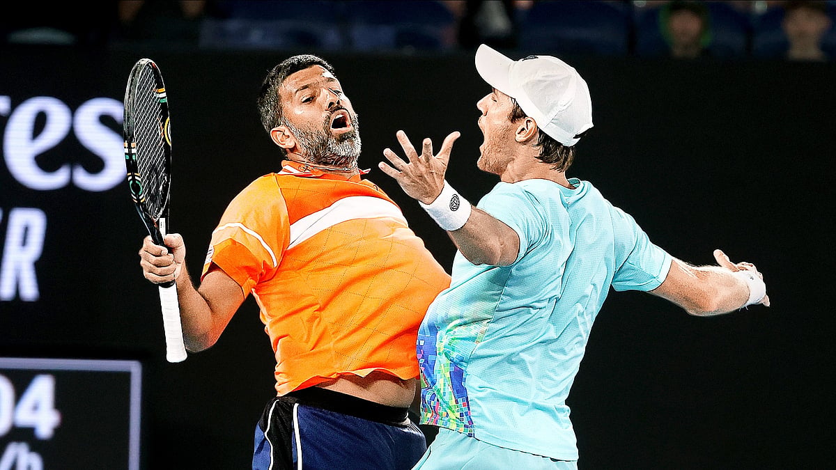X | Australian Open  : rohan bopanna matthew ebden men's doubles pair at the Australian Open 2024. 