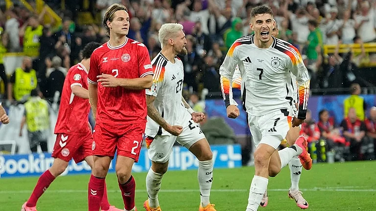 Germany's Kai Havertz celebrates a goal - | Photo: AP/Andreea Alexandru