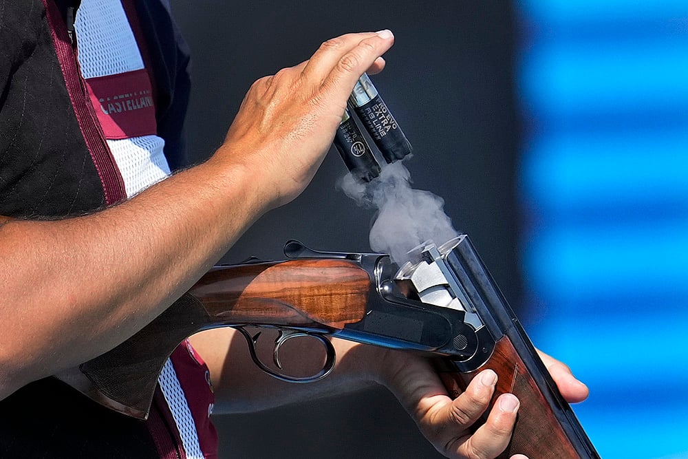 2024 Paris Summer Olympic Games_Paris Olympics Day 3 Photo_Mens Trap Shooting 