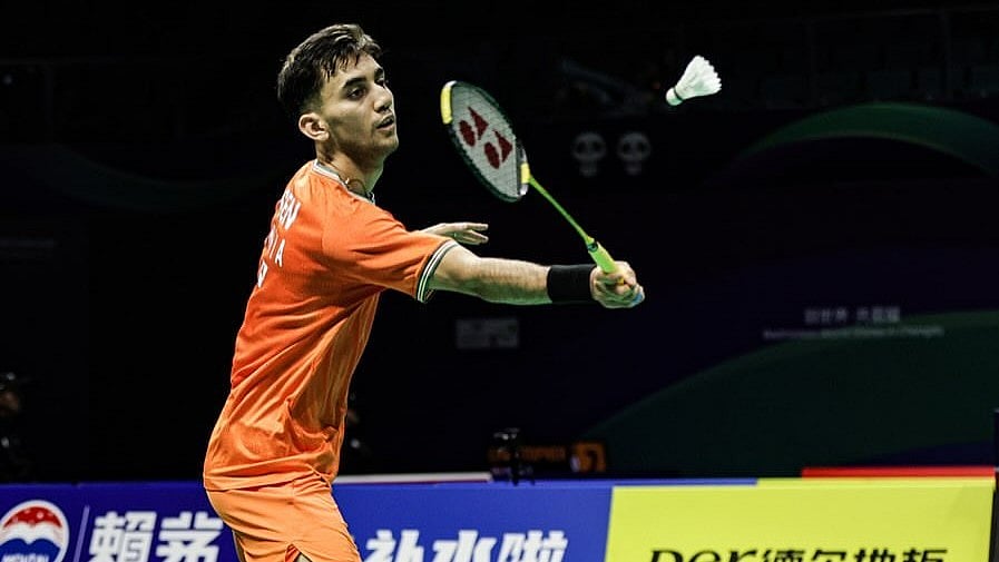 File photo of Lakshya Sen in action. - Badminton Photo