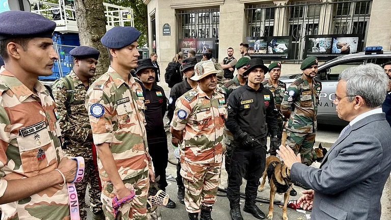 The Indian K-9 force in Paris for the upcoming Summer Olympic Games. - X/Jawed Ashraf