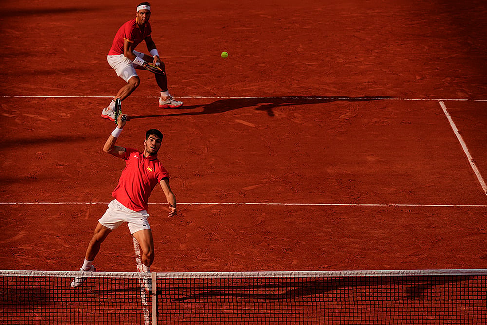 Tennis At Paris Olympics_Rafael Nadal and Carlos Alcaraz vs Tallon Griekspoor and Wesley Koolhof_7