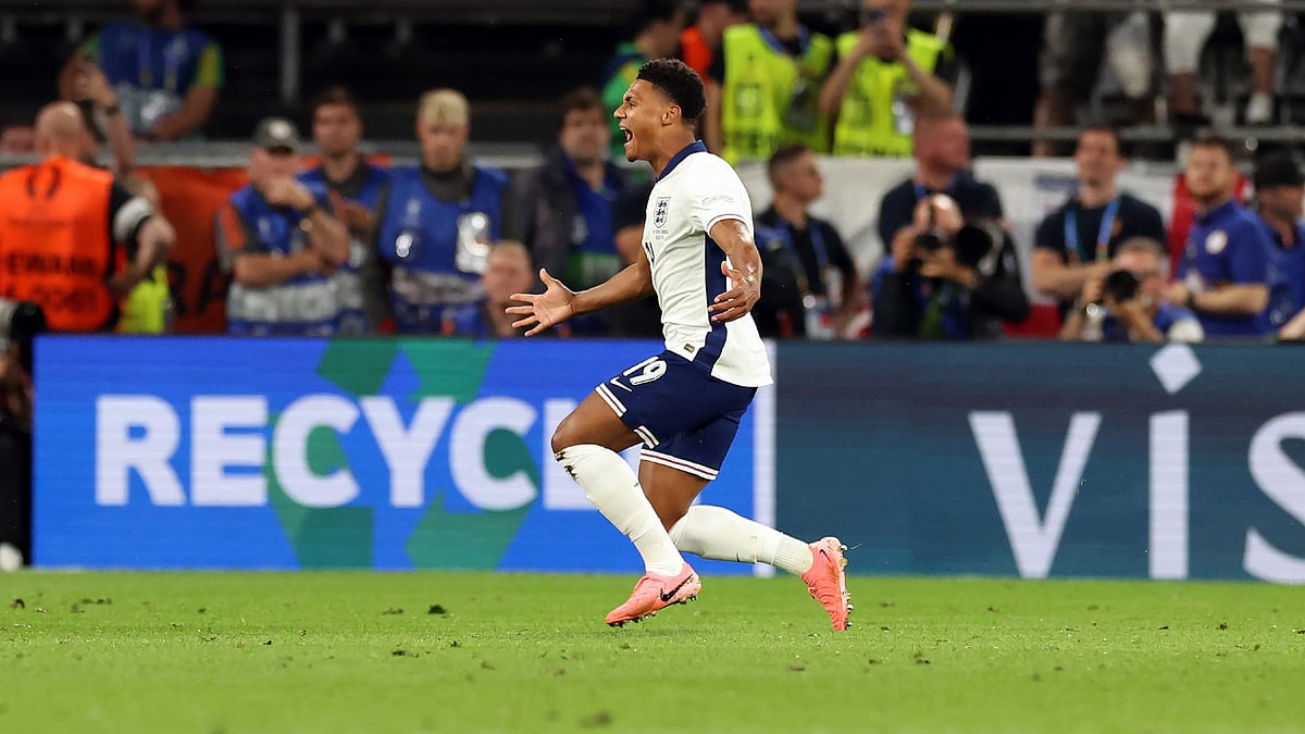 England's Ollie Watkins celebrates scoring the winning goal - null