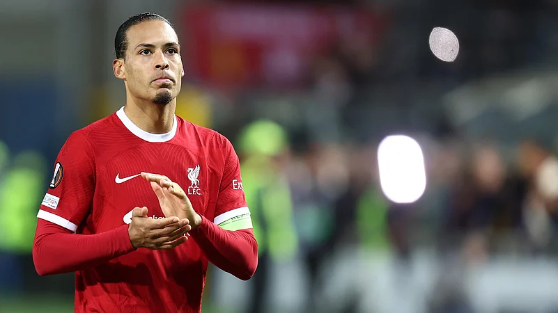 Virgil van Dijk in Liverpool colours