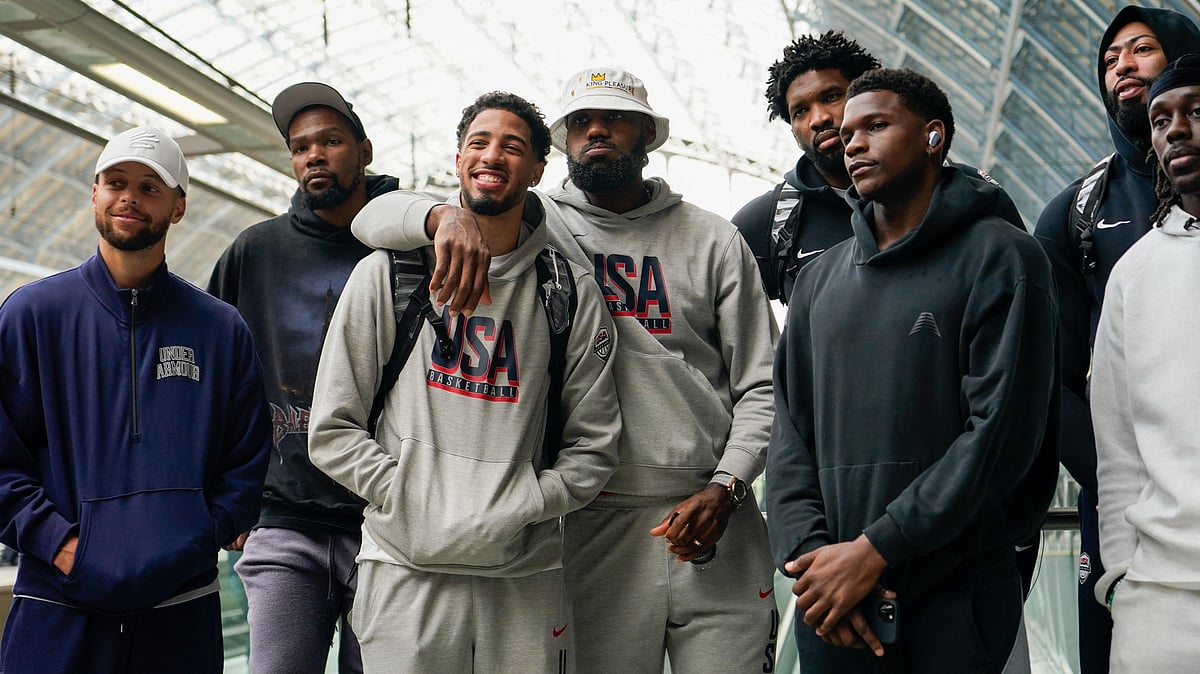 USA National Basketball Team At Paris Olympics 2024 AP Photo