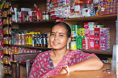 Sumitra Samantry owns a grocery shop in Sarai Kale Khan basti