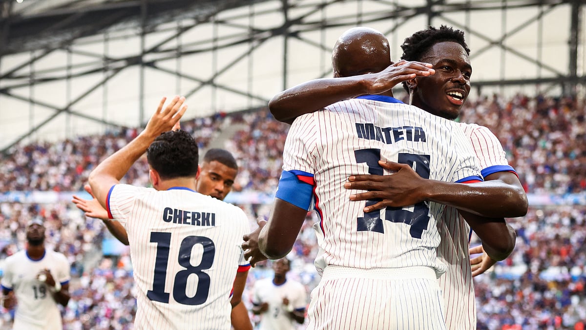 Jean-Philippe Mateta helped France to the quarter-finals of the Paris Olympics