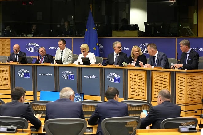 AP : European Union members during a meet |