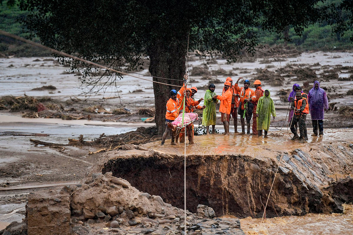Rescue operations underway in Keralas Wayanad |