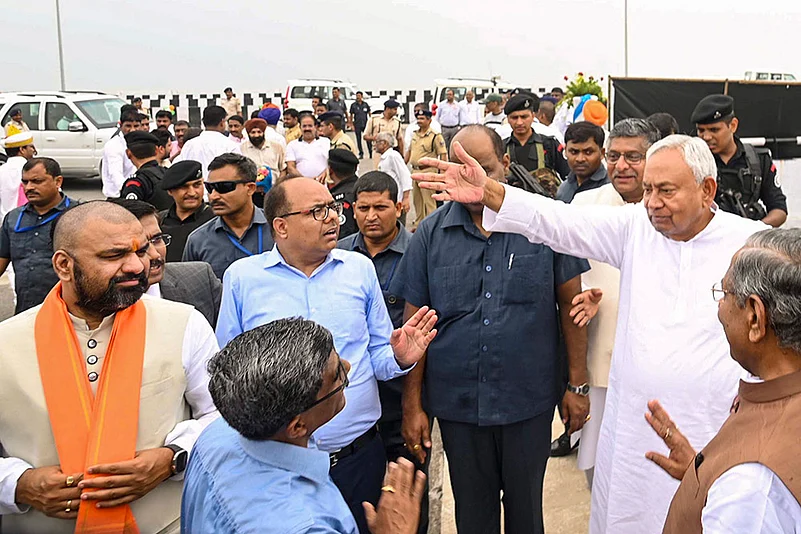 Bihar CM Nitish Kumar during JP Ganga Pathway inauguration in Patna