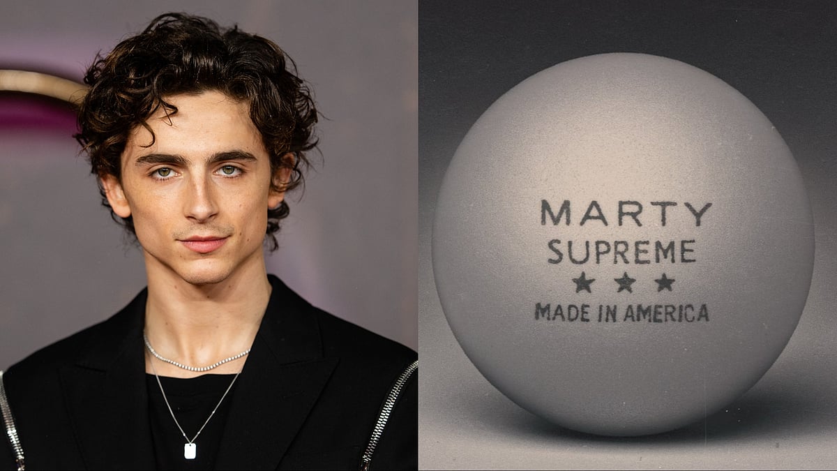 X : Timothee Chalamet, Poster of 'Marty Supreme'