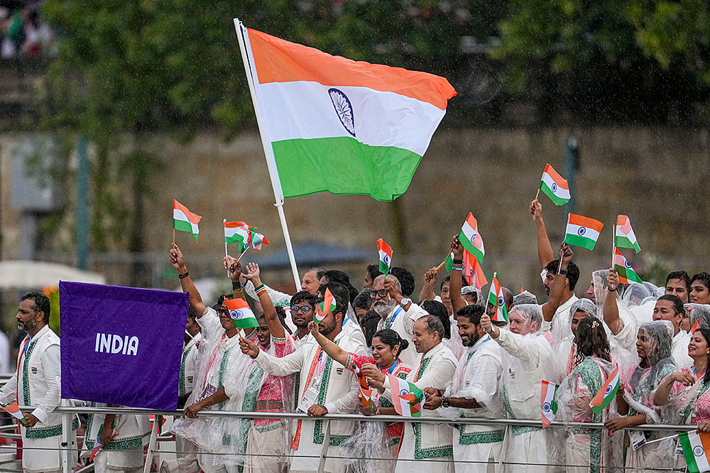 Indian athletes at Paris Olympics 2024 Opening Ceremony_9