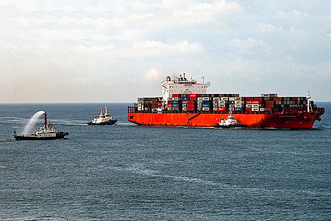 First mothership docks at Kerala's Vizhinjam port