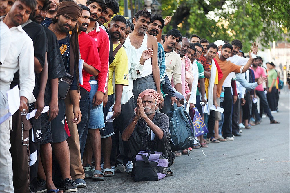 Pilgrims wait for registration of Amarnath Yatra 2024