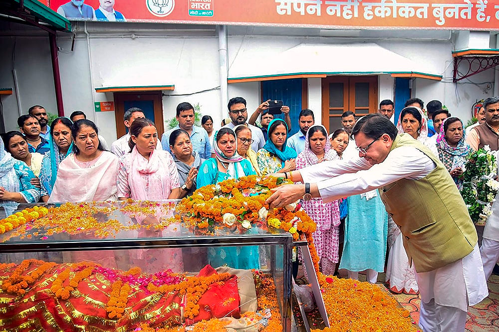 Uttarakhand CM Pushkar Singh Dhami pays tribute to Shaila Rani
