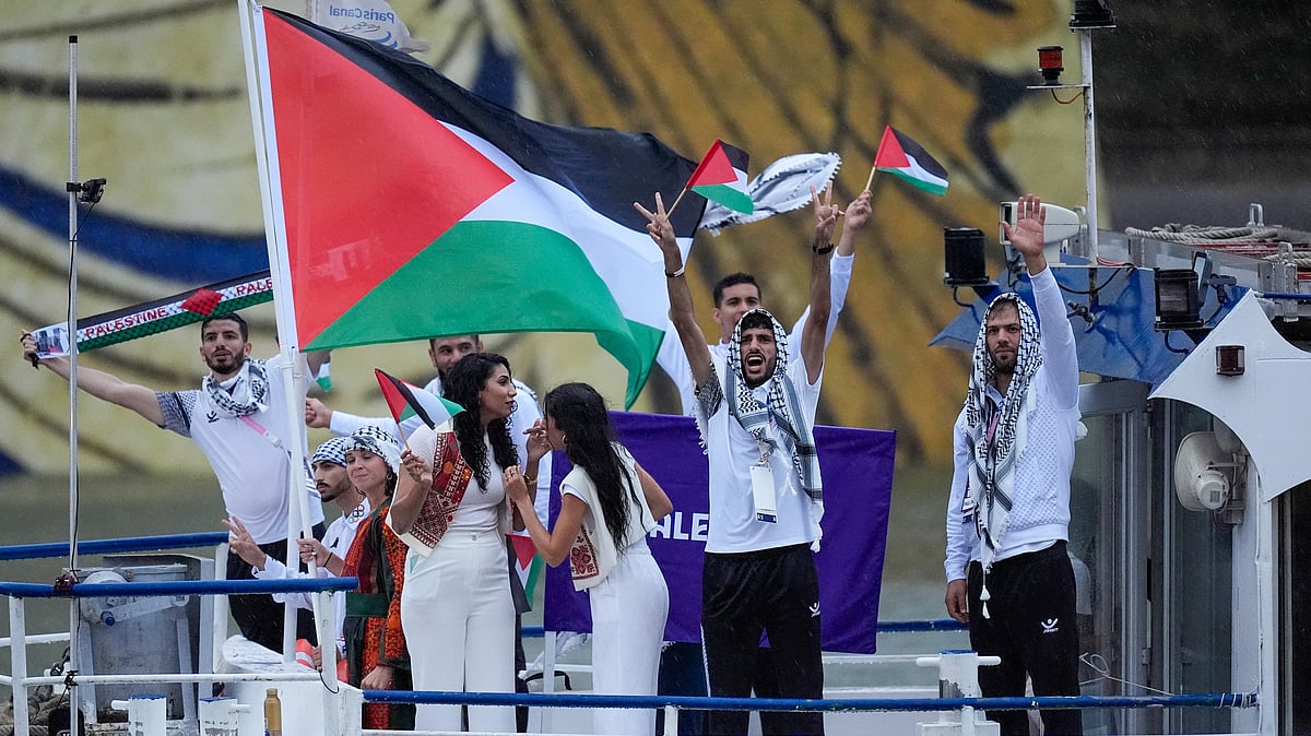 Palestine At Paris Olympics 2024 AP Photo