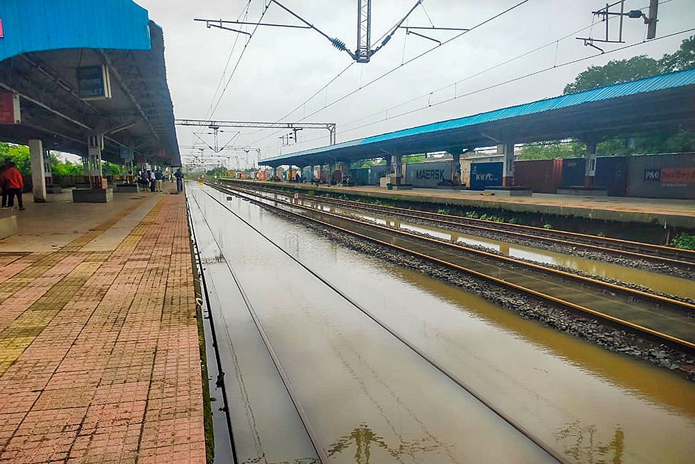 Waterlogging after rain in Navi Mumbai