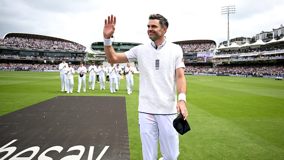 James Anderson's farewell after his final Test match.