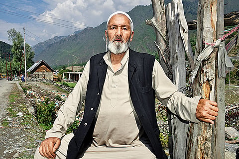 Haji Mohammad Jamal Raina had to move from his village in Ranipati to Rezan when a landslide washed his home away