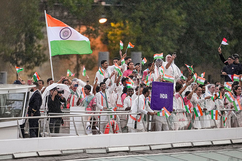 Indian athletes at Paris Olympics 2024 Opening Ceremony_10