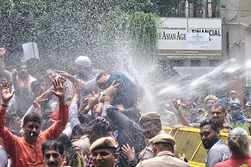BJP protest over Delhi coaching centre drowning incident