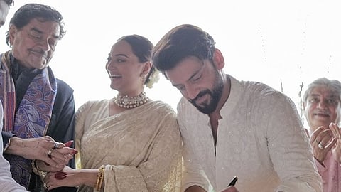 Sonakshi Sinha, Zaheer Iqbal, Shatrughan Sinha
