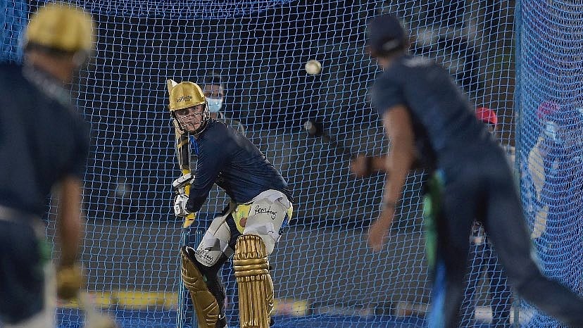 Photo: X/ @DanuskaAravinda : Jaffna Kings players during a net session in LPL 2024 in Sri Lanka.