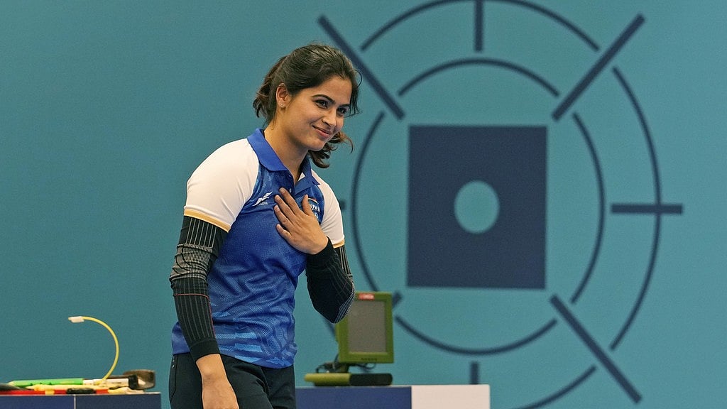 AP : Manu Bhaker bagged bronze medal at the women's 10 air pistol event of Paris Olympic Games 2024.