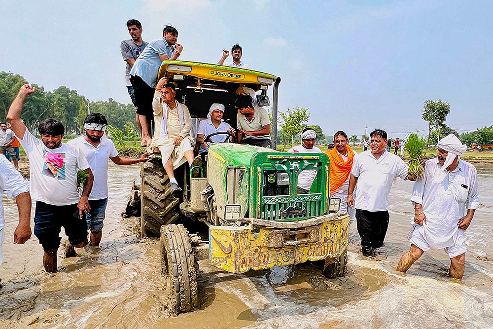 Congress MP Deependra Hooda at Haryana Mange Hisaab campaign  in Sonipat