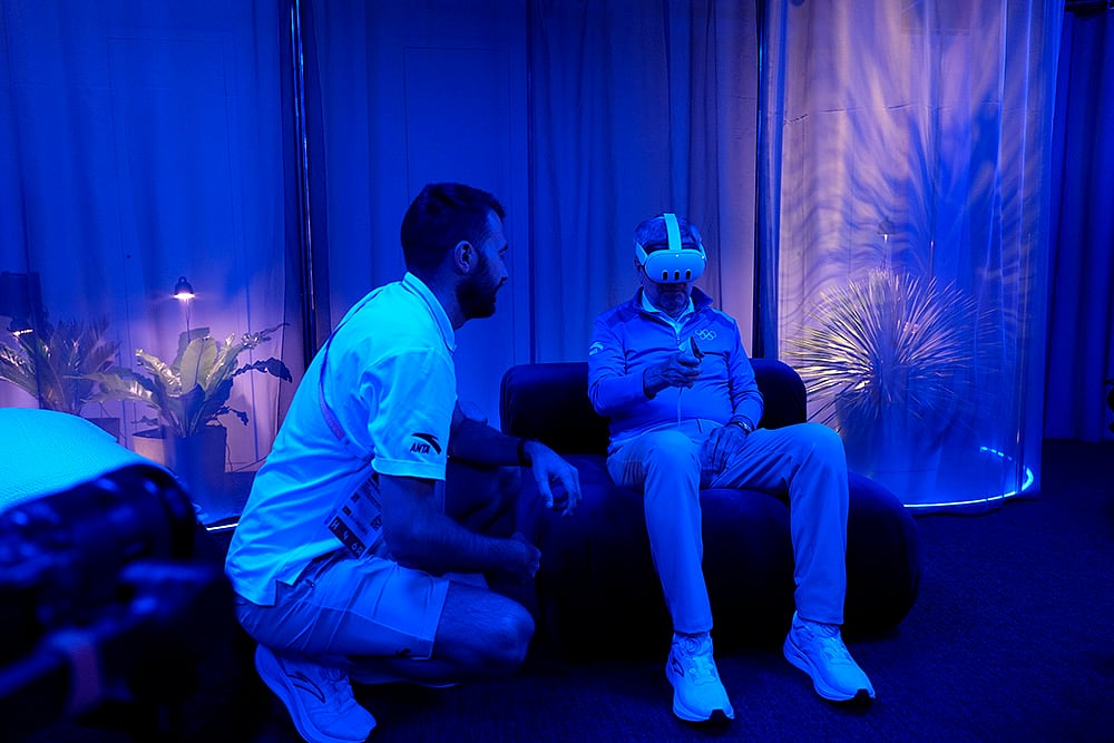 Virtual relaxation area at 2024 Paris Olympic Village__