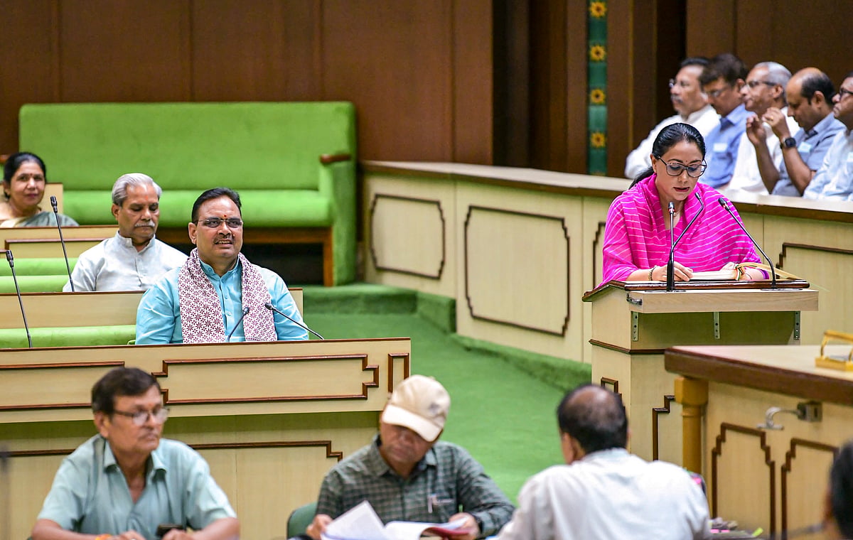 PTI : Jaipur: Rajasthan Deputy CM and Finance Minister Diya Kumari presents the state annual budget