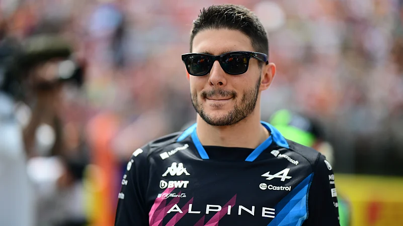 Esteban Ocon spotted near the track