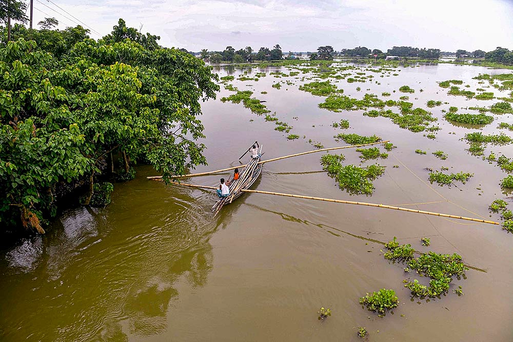 Flood in Balimuk village of Morigaon