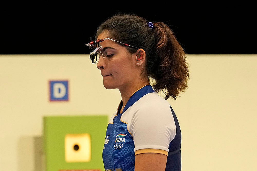Paris Olympics Shooting_Manu Bhakar_10m air pistol mixed team_7