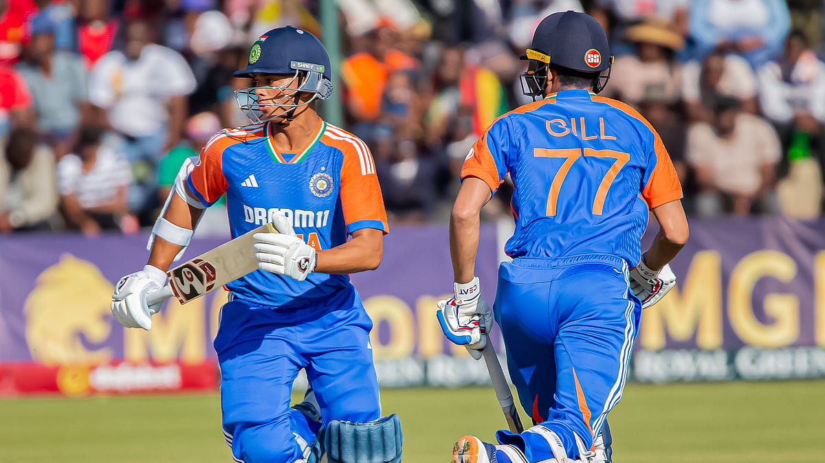 X/BCCI : IND openers Shubman Gill and Yashasvi Jaiswal during the 4th T20I.