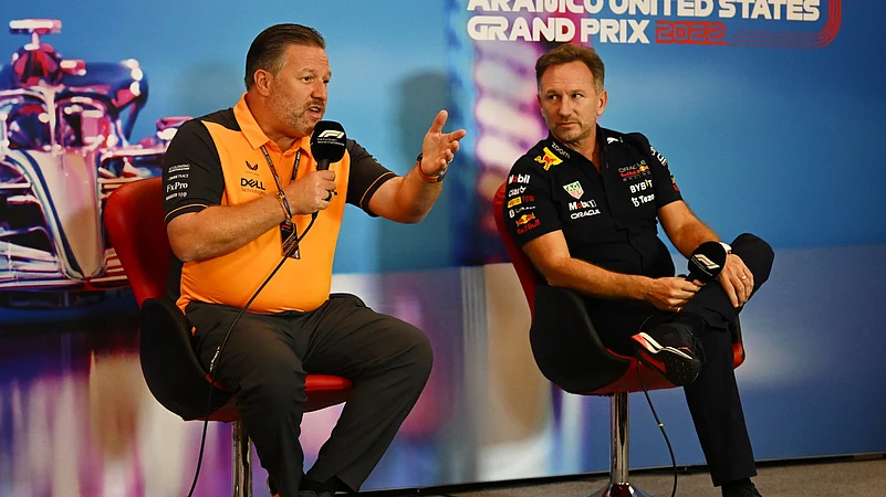McLaren-CEO-Zak Brown-and-Red-Bull-boss-Christian Horner-formula-one
