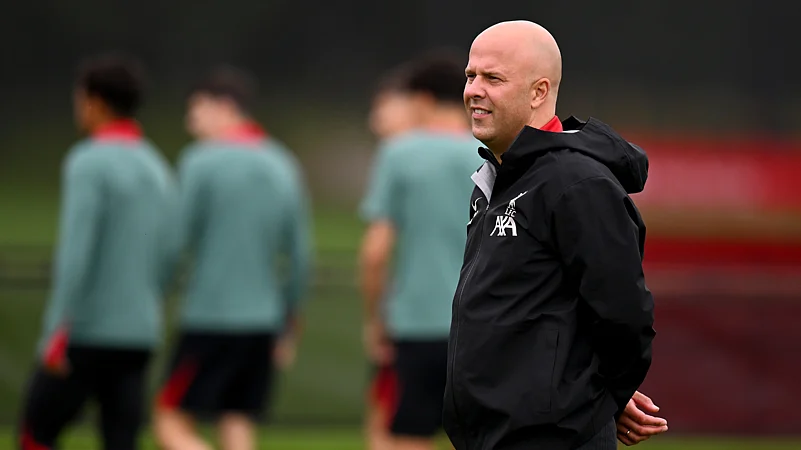 Arne Slot At Liverpool practice session