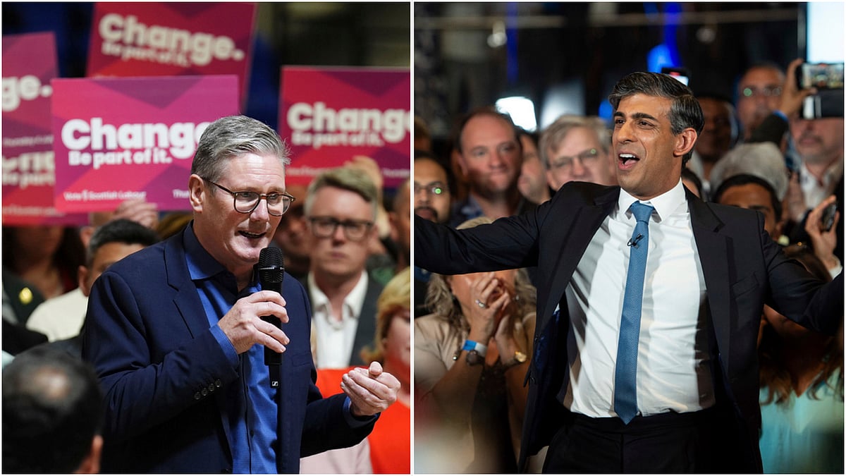 AP  : Rishi Sunak (R) and Keir Starmer (L)