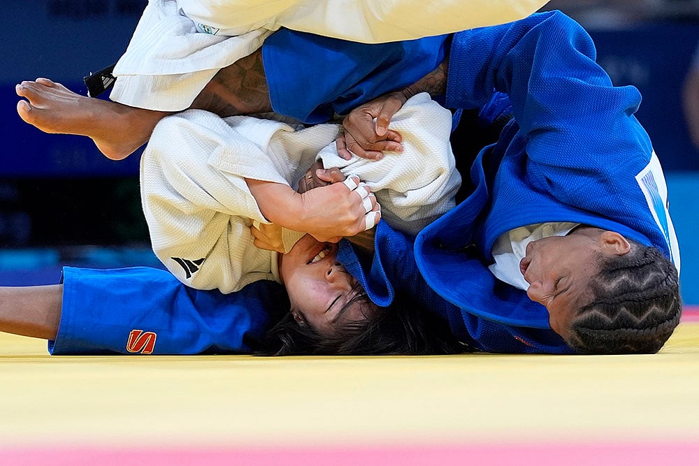 2024 Paris Summer Olympic Games_Paris Olympics Day 3 Photo_Judo womens 57 kg semifinal 