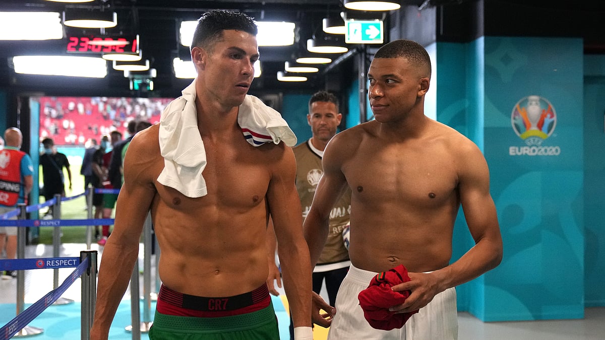 Kylian Mbappe and Cristiano Ronaldo faced off at Euro 2020 - null