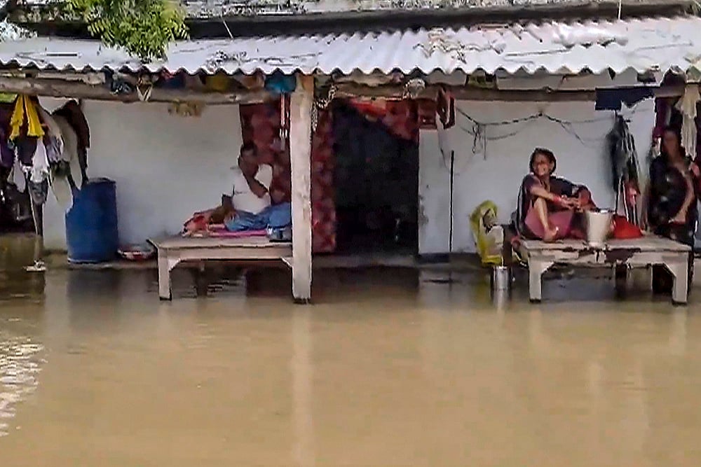 Flooded house after rains in Uttar Pradeshs Gonda