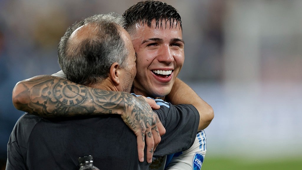 Argentina and Chelsea mid-fielder Enzo Fernandez. - AP/Adam Hunger