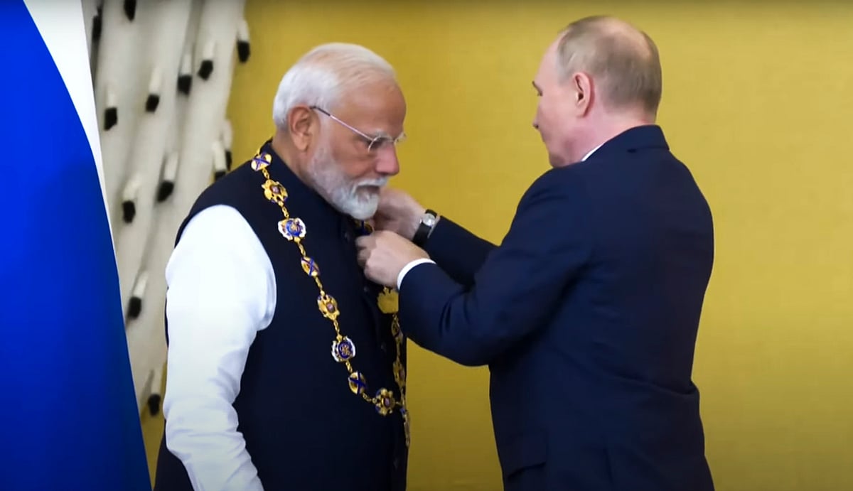  
PM Modi conferred with highest civilian award of Russian Federation - PTI