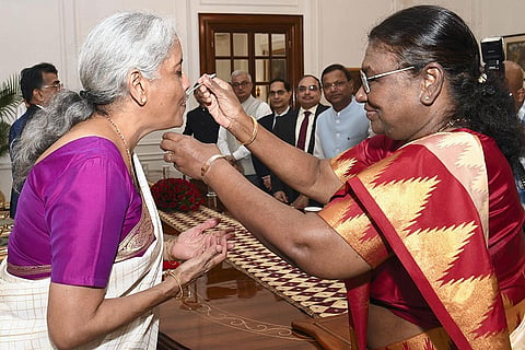Nirmala Sitharaman called on Droupadi Murmu
