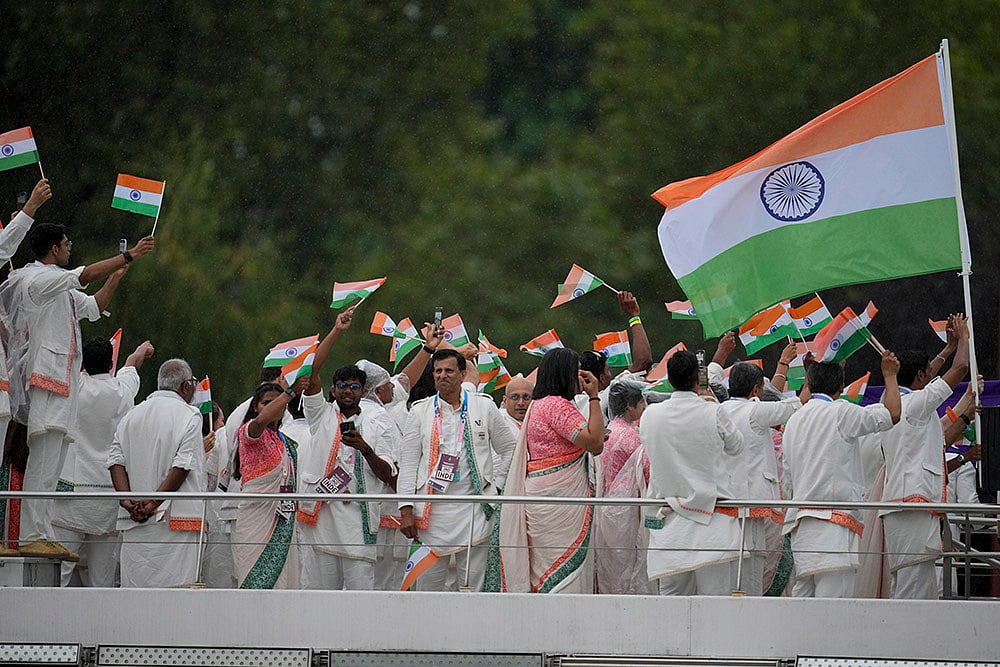 Indian athletes at Paris Olympics 2024 Opening Ceremony_3