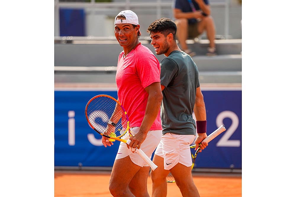 Rafael Nadal and Carlos Alcaraz