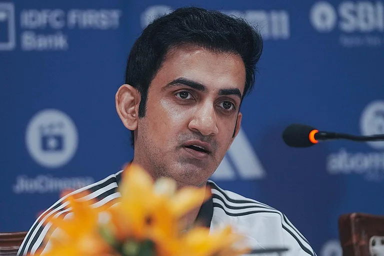Gautam Gambhir Press Conference - Photo: AP/Rafiq Maqbool
