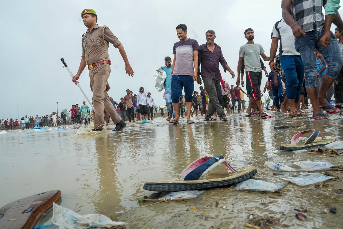 PTI : Hathras Stampede Site. 