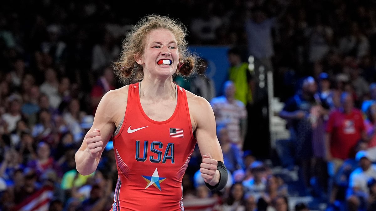 Sarah Hildebrandt celebrates her Paris 2024 final qualification